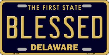 LP-6717 Blessed Delaware Novelty Metal License Plate