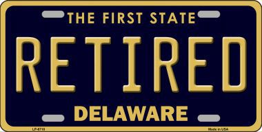 LP-6718 Retired Delaware Novelty Metal License Plate