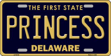 LP-6728 Princess Delaware Novelty Metal License Plate