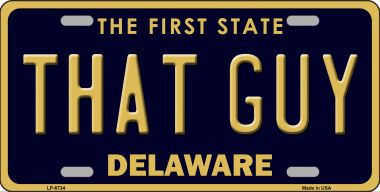 LP-6734 That Guy Delaware Novelty Metal License Plate