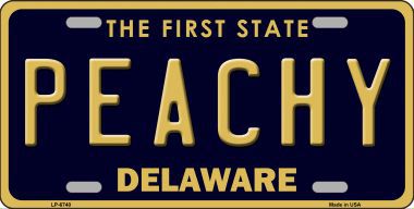 LP-6740 Peachy Delaware Novelty Metal License Plate