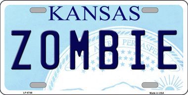 LP-6748 Zombie Kansas Novelty Metal License Plate