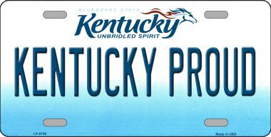 LP-6766 Kentucky Proud Novelty Metal License Plate