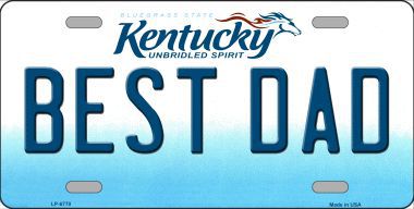 LP-6770 Best Dad Kentucky Novelty Metal License Plate