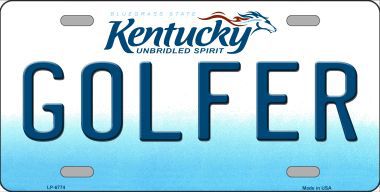 LP-6774 Golfer Kentucky Novelty Metal License Plate