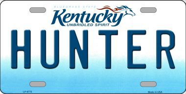 LP-6775 Hunter Kentucky Novelty Metal License Plate