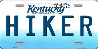 LP-6776 Hiker Kentucky Novelty Metal License Plate