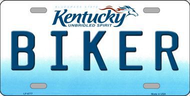 LP-6777 Biker Kentucky Novelty Metal License Plate