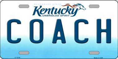 LP-6798 Coach Kentucky Novelty Metal License Plate