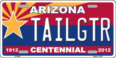 LP-6809 Arizona Centennial Tailgtr Novelty Metal License Plate