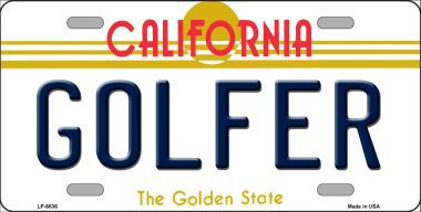 LP-6836 Golfer California Novelty Metal License Plate