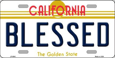 LP-6841 Blessed California Novelty Metal License Plate
