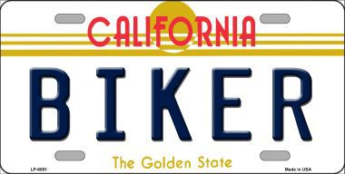 LP-6851 Biker California Novelty Metal License Plate