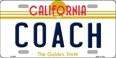 LP-6858 Coach California Novelty Metal License Plate