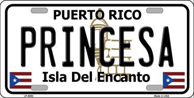LP-6860 Princesa Puerto Rico Metal Novelty License Plate