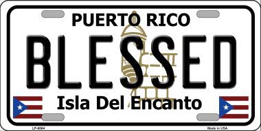 LP-6864 Blessed Puerto Rico Metal Novelty License Plate
