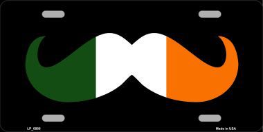 LP-6888 Irish Mustache Metal Novelty License Plate