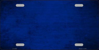 LP-6902 Blue Oil Rubbed Solid Metal Novelty License Plate