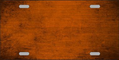 LP-6904 Orange Oil Rubbed Solid Metal Novelty License Plate