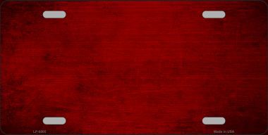LP-6905 Red Oil Rubbed Solid Metal Novelty License Plate