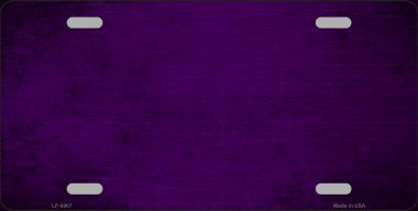 Purple Oil Rubbed Solid Metal Novelty License Plate
