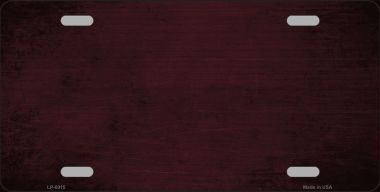 LP-6915 Burguny Oil Rubbed Solid Metal Novelty License Plate