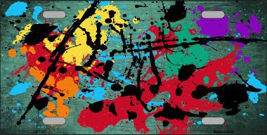 LP-7797 Mint Splatter Oil Rubbed Metal Novelty License Plate