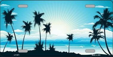 LP-7871 Sunset Blue Metal Novelty License Plate