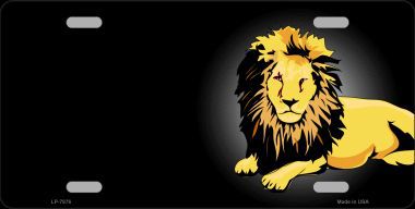 LP-7876 Lion Offset Metal Novelty License Plate
