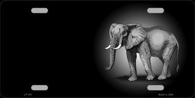 LP-7877 Elephants Offset Metal Novelty License Plate