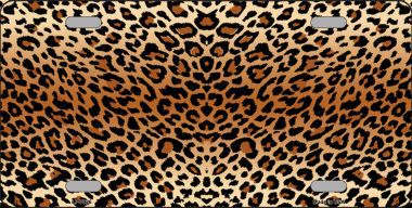 LP-7926 Cheetah Print Background Metal Novelty License Plate