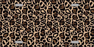 LP-7927 Leopard Print Background Metal Novelty License Plate