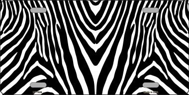 LP-7928 Zebra Print Background Metal Novelty License Plate