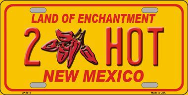 LP-8010 New Mexico 2 Hot Novelty Metal License Plate
