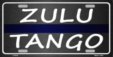 LP-8019 Zulu Tango Novelty Metal License Plate