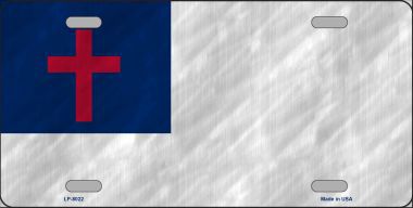 LP-8022 Christian Flag Novelty Metal License Plate