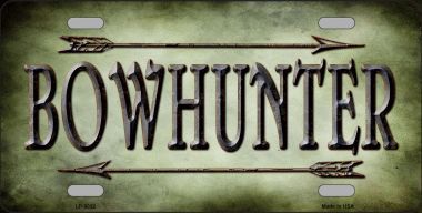 LP-8032 Bowhunter Novelty Metal License Plate