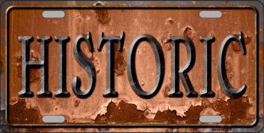 LP-8112 Historic Novelty Metal License Plate