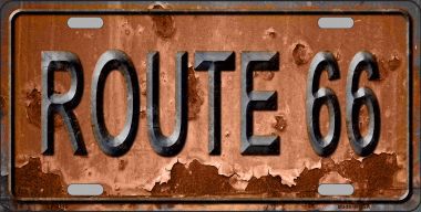 LP-8115 Route 66 Novelty Metal License Plate