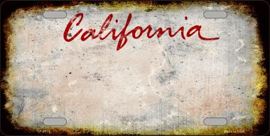 LP-8121 California State Background Rusty Novelty Metal License Plate