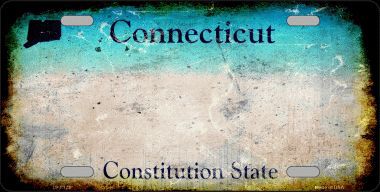 LP-8123 Connecticut State Background Rusty Novelty Metal License Plate
