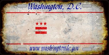 LP-8124 Washington State Background Rusty Novelty Metal License Plate