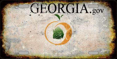 LP-8127 Georgia State Background Rusty Novelty Metal License Plate