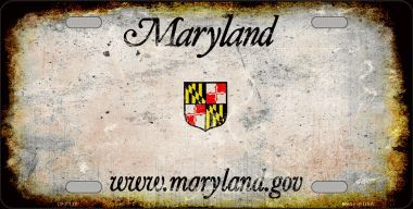 LP-8137 Maryland State Background Rusty Novelty Metal License Plate