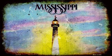 LP-8141 Mississippi State Background Rusty Novelty Metal License Plate