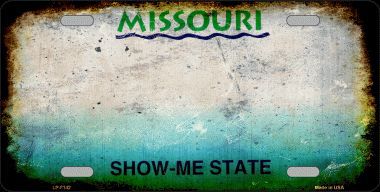 LP-8142 Missouri State Background Rusty Novelty Metal License Plate