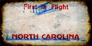 LP-8150 North Carolina State Background Rusty Novelty Metal License Plate