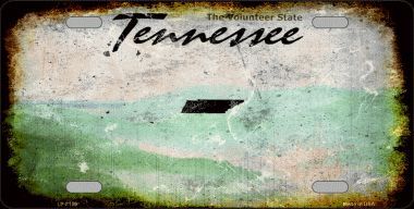 LP-8159 Tennessee State Background Rusty Novelty Metal License Plate
