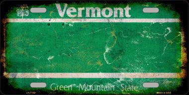 LP-8162 Vermont State Background Rusty Novelty Metal License Plate
