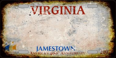 LP-8163 Virginia State Background Rusty Novelty Metal License Plate